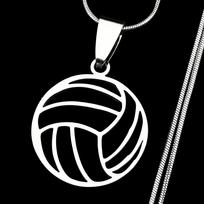 Beach Volleyball Hollow Ball Hiphop Pendant Chain Collar Fashion For Women Men Stainless Steel Necklaces Jewelry Party Gifts