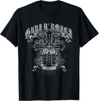 Guns N' Roses Official Vintage White Cross T-Shirt Small S