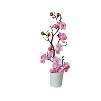 Wedding Sweet Artificial Plum Flowers Bonsai Home Decoration Simulation Blossom Bright Color Potted Plum Flower Valentine's Day