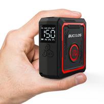 BUCKLOS Bike Mini Electric Air Pump 150PSI Portable 2400mAh Bicycle Tire Inflator Presta/Schrader Valve Electric Bicycle Pump raudona