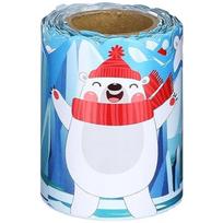 Seasonal Bulletin Board Border With Snowflake Snowman Penguin Polars Bear Patterns Self-Stick Trim For Classroom Door Window