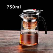 Heat Resistant Glass Teapot Flower Tea Kettle with Strainer Infuser Kung Fu Teaware Puer Oolong Pot with Handle for Home Use