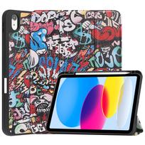 Case for iPad A16 11 2025 iPad 10th 10.9'' with Pen Holder-[Tri-fold Stand +  Auto Wake/Sleep],Colorful Premium PU Leather Case For iPad A16 11 2025