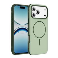 Magnetic Case for iPhone 17 Pro Max/17 Pro/Air/17/16/15/14/13/12 Pro Max, Slim Frosted Non Slip Case Support Wireless Charging For iPhone 16 Pro žalia