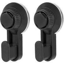 2pcs Suction Cup Hook Wall Mount Single Hook Towel Robe Hanger For Home Bathroom Kitchen - DD