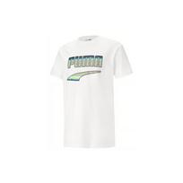PUMA Printed Round Neck T-Shirt 'White Green' Men's 531497-02 L