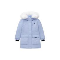 (WMNS) New Balance Logo Hooded Parka Jacket Asia Sizing 'Light Blue White' Women's 5PC44432-LBL M