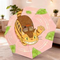 1 Automatic Open/Close Folding Umbrella with Cute Anime Dance (Longmao) Design, Compact Portable Canopy Suitable for Outdoor T