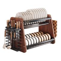 Shuaishi Retro Stainless Steel Kitchen Dish Drying Rack