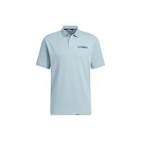 Men's adidas Terrex Tx Logo Solid Color Sports Short Sleeve Light Gray Polo Shirt HM3815 XXL