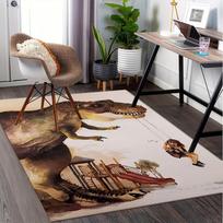 Prehistoric Adventure Chair Mat: Dinosaur-Themed Home Decor,Office Rug,Gift for Adults,Suitable for Bedrooms,Living Rooms,and Various Spaces 100cm x 120cm