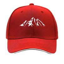 Baseball Cap with Mountain Peaks Vintage Style Suitable for UnisexS Fishing HipHop Curved Brim Hat Sandwich Baseball Cap One Size