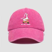 pc Skateboarding Duck Print Washed Baseball Cap for UnisexMinimalist Retro Style Casual Soft Adjustable Dad HatPerfect As Gifts Adjustable