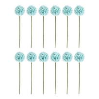 T02C!Silk Flowers Dandelion Flower Ball Bouquet Fake Artificial Chrysanthemum Ball Flowers For Home Garden Wedding Decor mėlyna