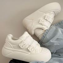 Velcro Shoes - Women's Thick-soled Heightening Cartoon Casual Sneakers 35