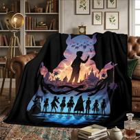 Re Zero Printed Flannel Blanket Warm - Comfortable, For Sofas, Travel -HE46 75x90cm