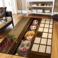 Demon Slayer Kimetsu no Yaiba Carpet - Living Room Bedroom, Cool Home Decor Movie Mat Play Floor Mat -HE21 60x90cm