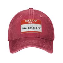 Hello I Am    An Expert Couples Going Out Baseball cap Breathable And Not Stuffy Collegiate Style Denim Trucker Hat One Size