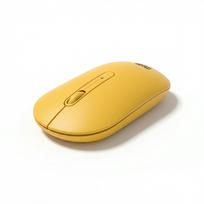 Media Monster 2.4GHz Wireless Mouse, Slim, Lightweight, Silent, 3 Buttons, DPI Switching, Uses 1 AA Battery, Earth Tone Yellow (MM-MOU3BYL)