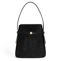 Bucket Bag Large Capacity Commuting Tote Women's High-quality Leather Single Shoulder Underarm Matte 27x15.5x30cm black