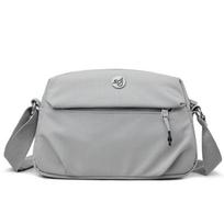 Lightweight water-repellent nyl fabric bag, casual women's shoulder bag, fashiable shopping crossbody bag pilka spalva