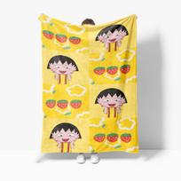 C-Chi-bi Cute Anime Bedroom Decoration  Blanket for Decorative Sofa Fluffy Soft Blankets Bedspread on the Bed Boho Home Decor 75x90cm