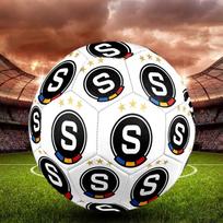 1pc  AC Sparta PrahaIndoor Soccer Ball Colorful All Ages Machine Stitched PVC Competition Ready Durable High-Bounce HE3