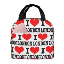 London UK England Insulated Lunch Bag for Women Children Leakproof Food Boxes Thermal Lunch Box Tote One Size