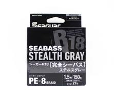 Seaguar P.E Line R18 Ešerys 150m Dydis 1.5 27lb Slapti pilki (8276) pilka spalva