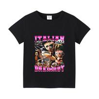 Italian Brainrot Kids Shirt Funny Meme Graphic Tee Cotton 2T-12yrs 3XL