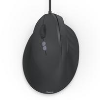 Hama Wired Ergonomic Mouse, Optical Sensor, Left-Handed, Vertical Design, Black, ECM-500L, Compatible with PCDesktopLaptop