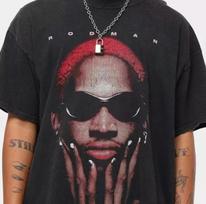 Dennis Rodman marškinėliai Dennis Rodman Unisex REPRINT marškinėliai dydis S-5XL XL