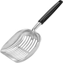 1Pc Cat Litter Scoop Long-Handle Cat Scoop Aluminum Alloy Metal Scoop Poop Sifter Mesh Scoop Metal Cat Litter Scoop Litter Box Scoop Durable Non juoda