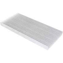 Audio fan heatsink, aluminum heat dissipation plate, 300mm x 140mm x 20mm, silver, 1 piece.