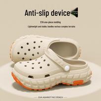 2025 Eva Hole Shoes: Unisex Non-slip Beach Clogs for Summer Outdoor Wear 42-43 (fits 41-42) smėlis