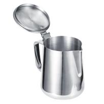 Stainless Steel Milk Frothing Pitcher With Lid Latte Art Cup Frothing Jug Steaming Jug  Home Coffee 600ml