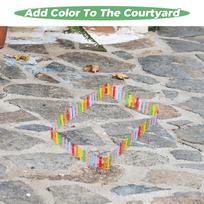 Colorful Wooden Mini Picket Fence for Fairy Gardens Micro Landscape Edging Border Small Garden Fence Decor for Succulent 90X3X0.2CM