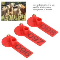 100Pcs Flexible Livestock Ear Tags Lightweight Ear Tags Easy Operation Numbered Cattle Ear Tags  Cow