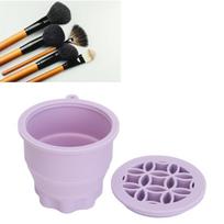 Silicone Scrubber Makeup Brush Cleaner Cup Silicone Scrubber Pad  Portable salon use