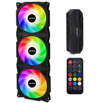 upHere PC Case Fan, Triple ARGB Fan, 360mm, 6-pin Connector, Daisy-chain Connection, Motherboard AURA Sync Synchronization, Remote Control, with Hub,