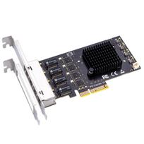 GLOTRENDS LE8445 2.5Gbps LAN Card, 4 Ports, 25001000100Mbps NIC, RJ45 LAN Ports (PCI-Express X4 Connection)