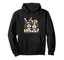 Happy Easter Bernese Mountain Dog Bunny Ears Yellow Chick Hoodie