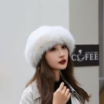 Imitation Fur Plush Beret Hat Fluffy Ear Protection Hat Retro Wool Painter Hat  Winter
