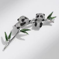 Bo Xin Yun Panda Brooch: Cute Chinese Style Pin for Women & Men
