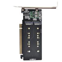 CY M.2 NVMe to PCIe Adapter, Dual 2X 4X NVMe M.2 AHCI to PCIe Express 3.0 Gen3 X8 X16 RAID Card Adapter VROC Raid0 Hyper Adapter.