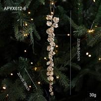 Crystal Bud Crystal Grape Pendant Long Branch Transparent Bead DIY Crystal Branches Pendant Style Sparkling Xmas Tree Ornament