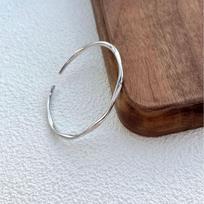 S999 Sterling Silver Mobius Bracelet - Elegant Glitter Sand, Versatile Design for Women Pure Silver