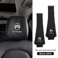 Universal Ice Silk Car Pillowcase Front Seat Headrest Dust Cover For Citroen C5 C1 C2 C6 C4L DS3 DS4 DS5 C-Elysee Grand Berlingo