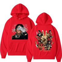 Michael Jackson Pop karalius MJ Gerbėjų dovana Hoodies Vyrams Moterims Klasikiniai Hip Hop Pop muzikos Megztiniai Oversized Unisex Harajuku aukštos kokybės 4XL red