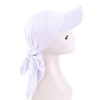 Classic Polyester Spandex Turban Hat Solid Color Curved Brim Sunshade Hats Sunscreen Baseball Cap Outdoor Activities balta